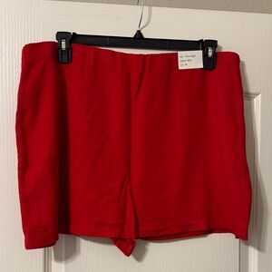 Abercrombie & Fitch XL Ultra high waisted Women's Skort in Red Linen NWT